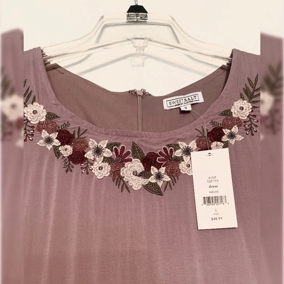 Sweet Salt women’s size small mauve purple “Lacey Dress” A-line - Picture 7 of 10
